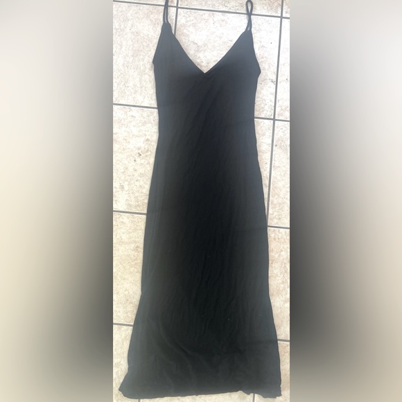 Phase Eight Elegant Sheer Ribbed Black Long dress with slip Special Occasion 4 - Picture 4 of 9